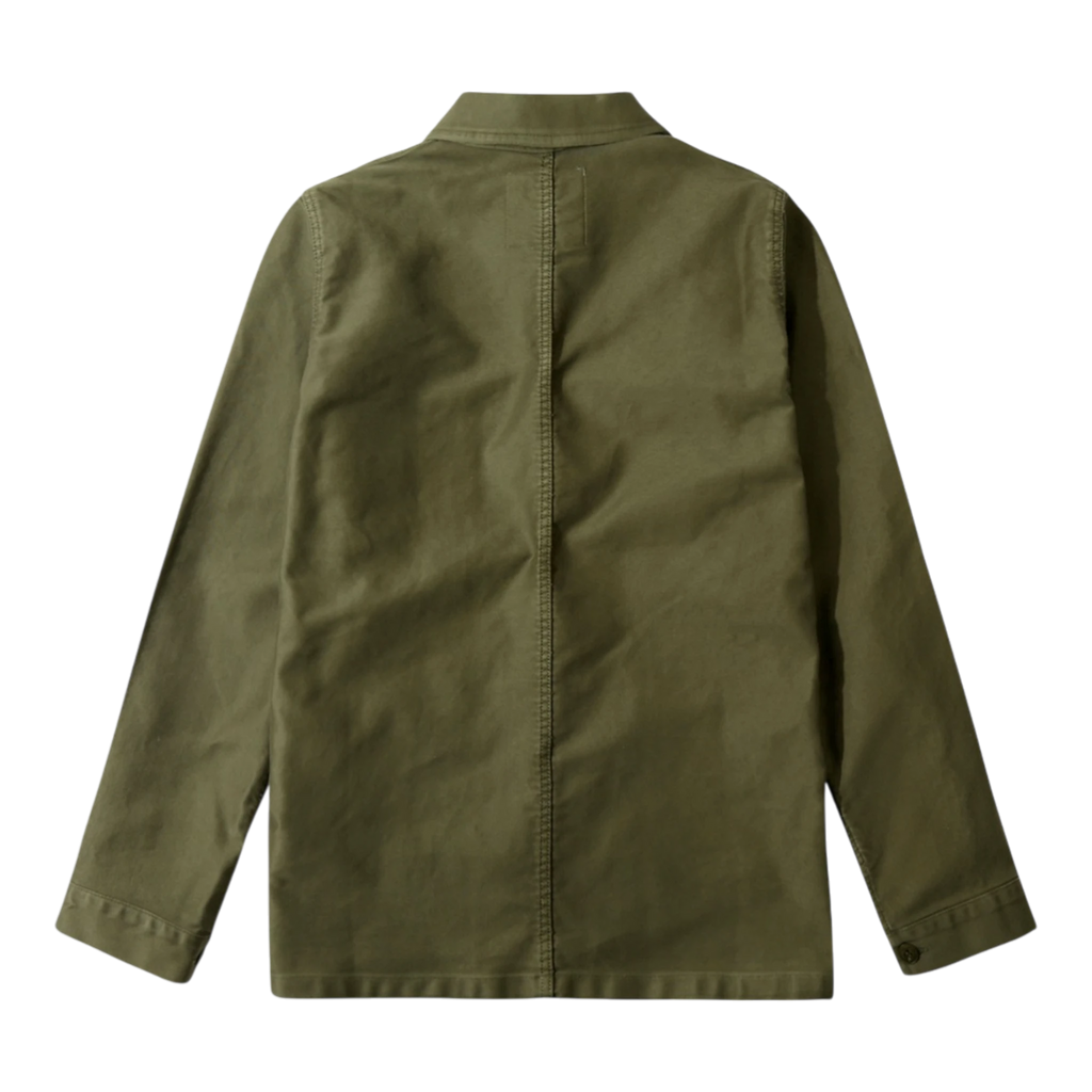 Le Mont Saint Michel Moleskin Work Jacket - Khaki Overshirt Le Mont Saint Michel 