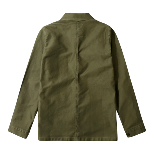 Le Mont Saint Michel Moleskin Work Jacket - Khaki Overshirt Le Mont Saint Michel 