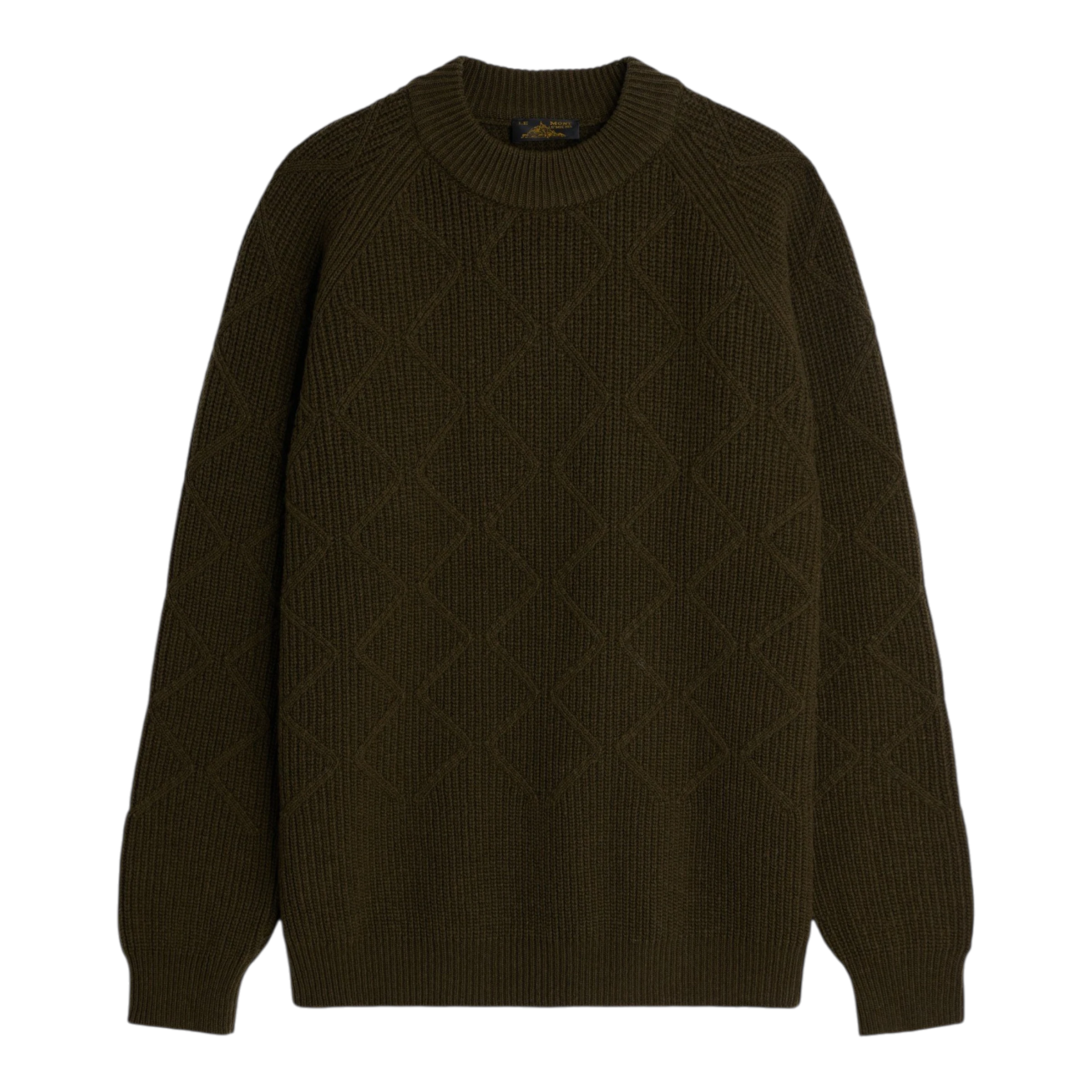 Le Mont Saint Michel - Seclin-Merino Sweater - Kaki Genser Le Mont Saint Michel 