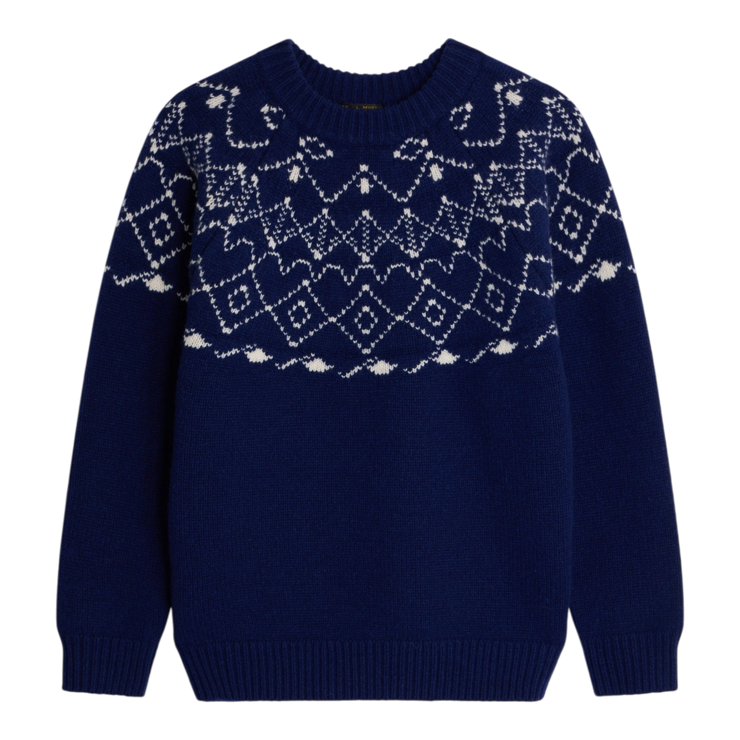 Le Mont Saint Michel - Sonic-Jacquard Sweater - Navy Genser Le Mont Saint Michel 