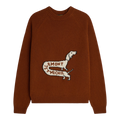 Le Mont Saint Michel - Striker-Dog Intarsia Sweater - Brick Genser Le Mont Saint Michel 