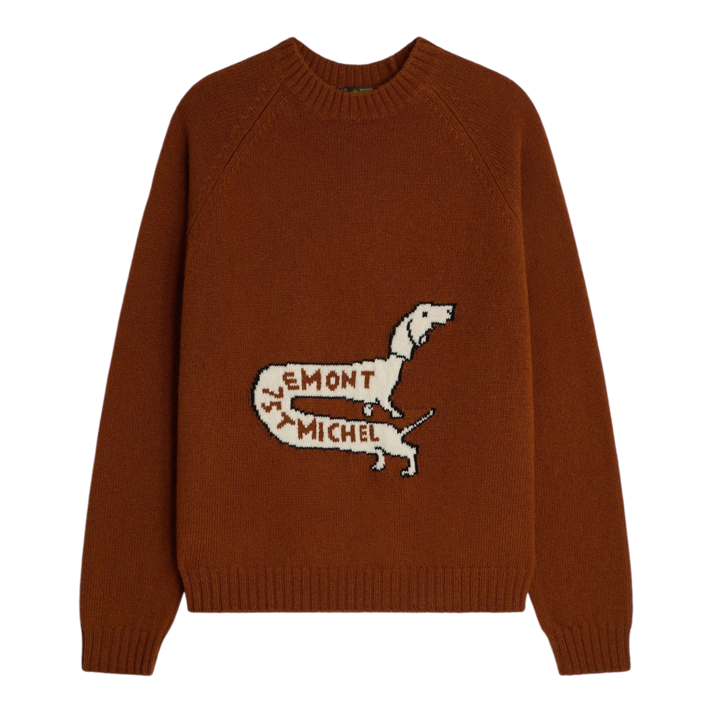 Le Mont Saint Michel - Striker-Dog Intarsia Sweater - Brick Genser Le Mont Saint Michel 