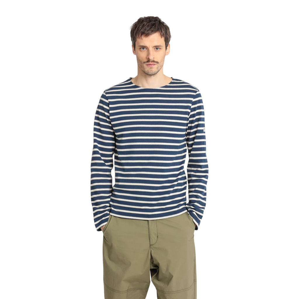 Le Mont Saint Michel Thurin Mariniere T-shirt - Navy Offwhite Longsleeve Le Mont Saint Michel 