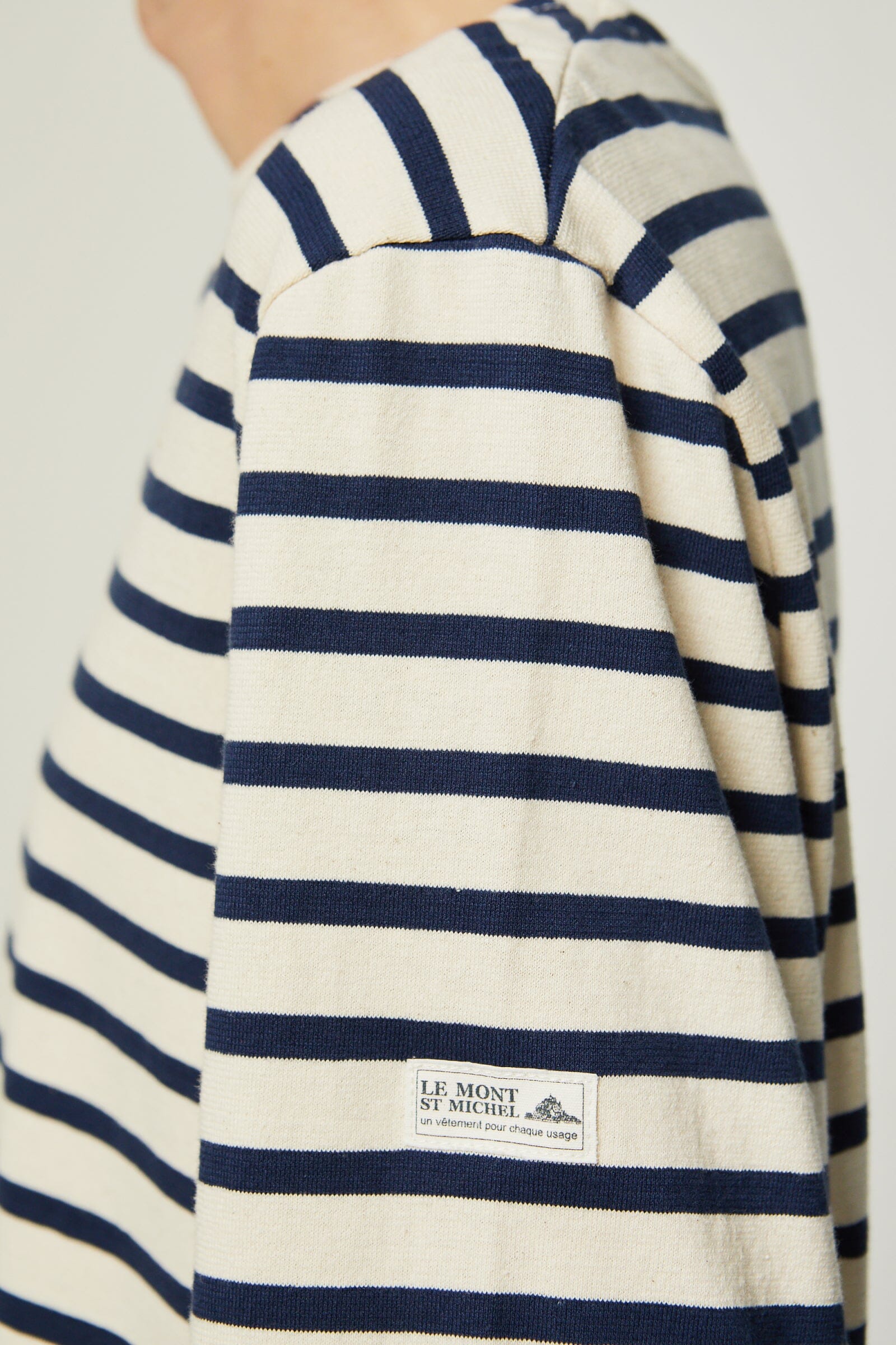 Le Mont Saint Michel Thurin Mariniere T-shirt - Offwhite Navy Longsleeve Le Mont Saint Michel 