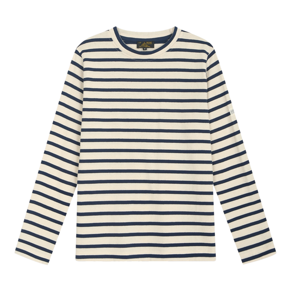Le Mont Saint Michel Thurin Mariniere T-shirt - Offwhite Navy Longsleeve Le Mont Saint Michel 