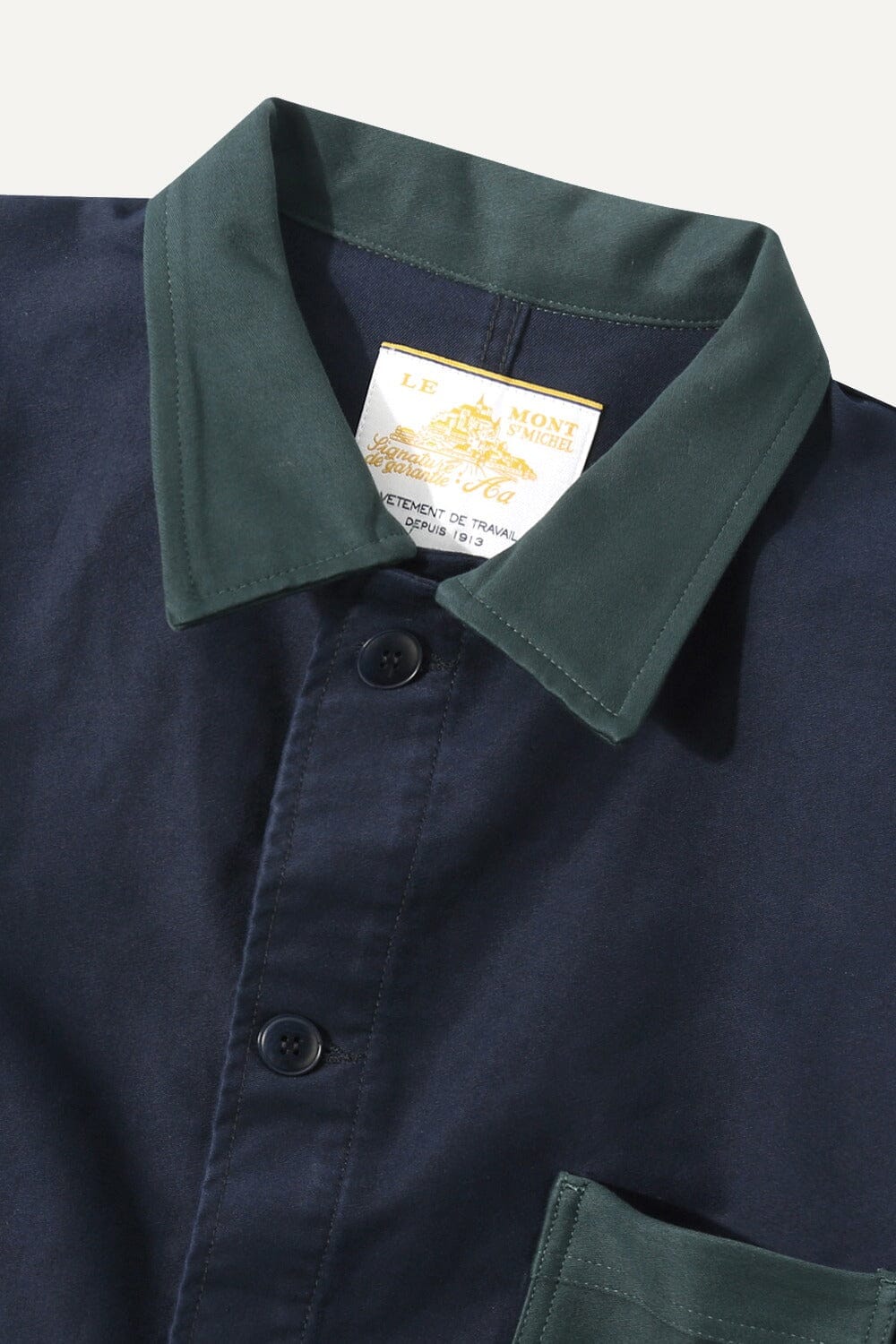Le Mont Saint Michel - Valoris - Bicolor Work Jacket - Navy Jakke Le Mont Saint Michel 