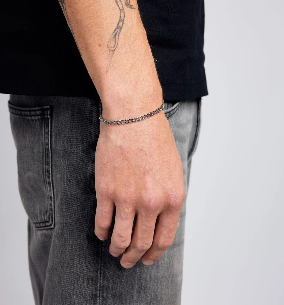 Leo Chevon - Roma Chain Armbånd M - Sølv Smykke Dapper 
