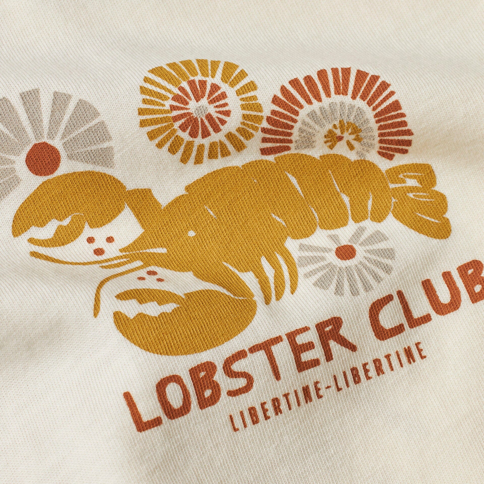 Libertine-Libertine Beat Lobster Tan T-Shirt - White T-Shirt Libertine-Libertine 