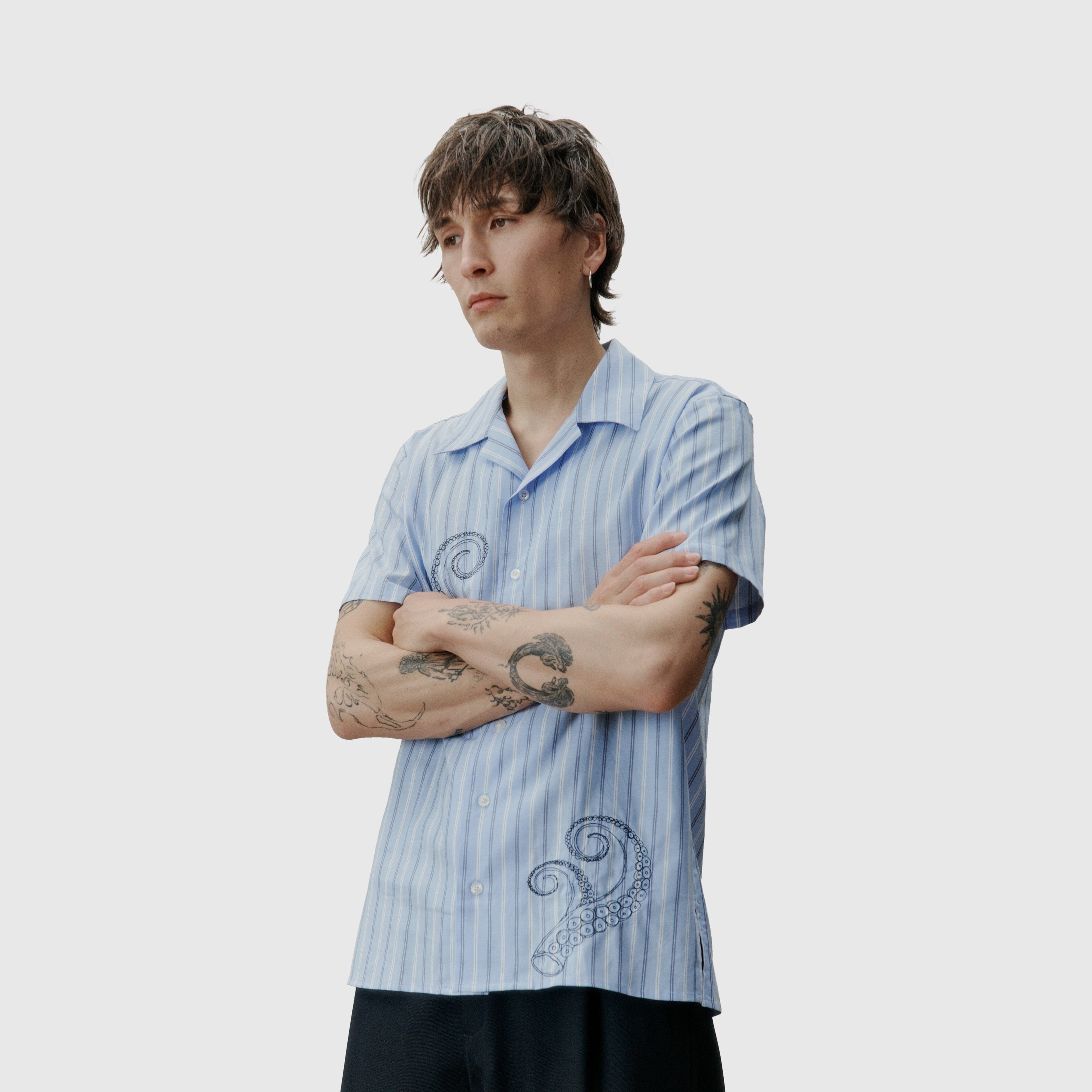 Libertine-Libertine Cave Shirt - Oxford Blue Stripe Shirt Libertine-Libertine 