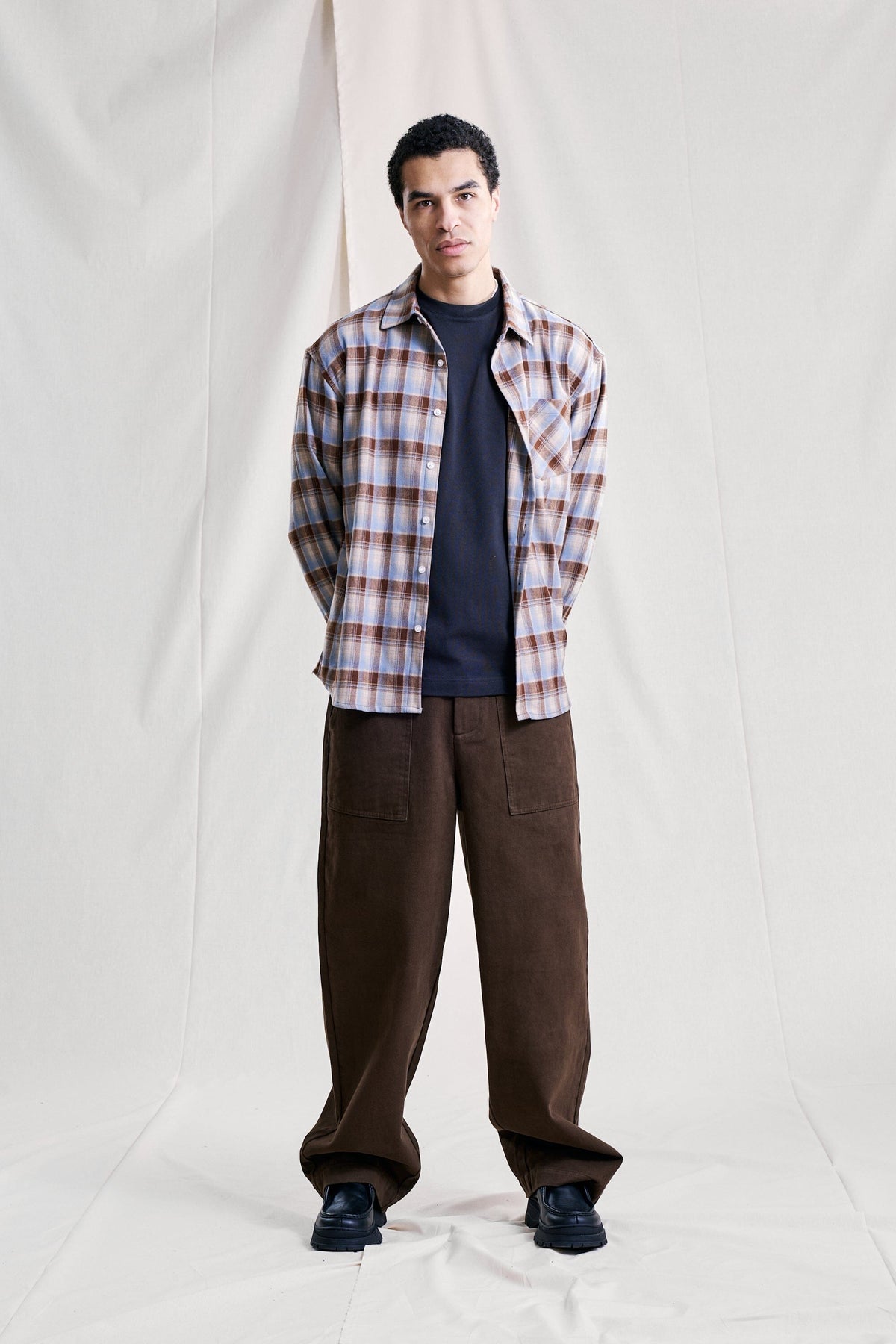 Libertine-Libertine - Record 3704 Shirt - Ice Blue Check Skjorte Libertine-Libertine 