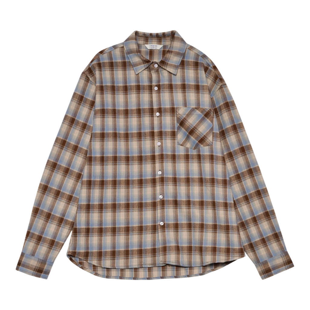 Libertine-Libertine - Record 3704 Shirt - Ice Blue Check Skjorte Libertine-Libertine 