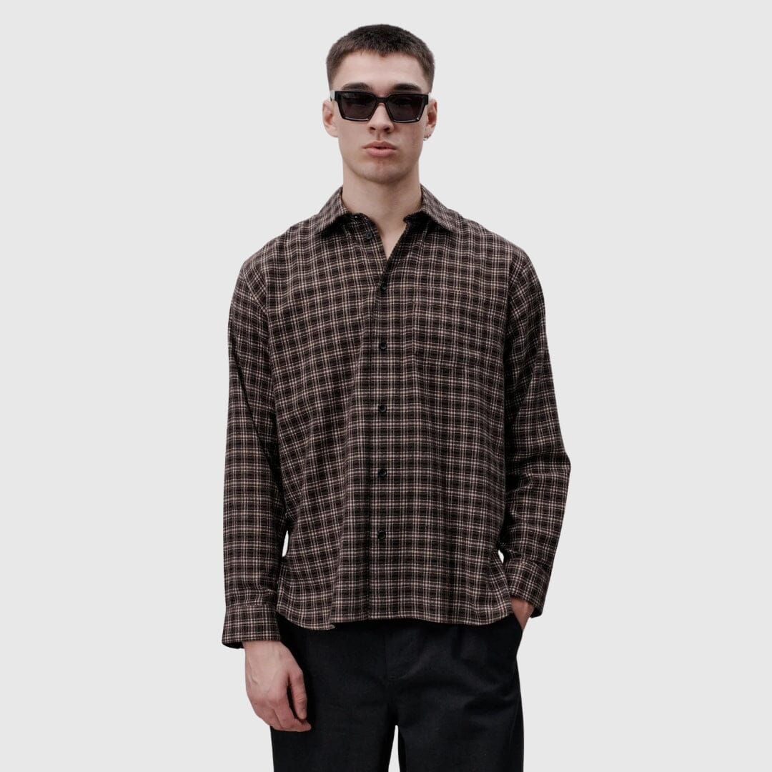 Libertine-Libertine Record Shirt - Brown Check Shirt Libertine-Libertine 