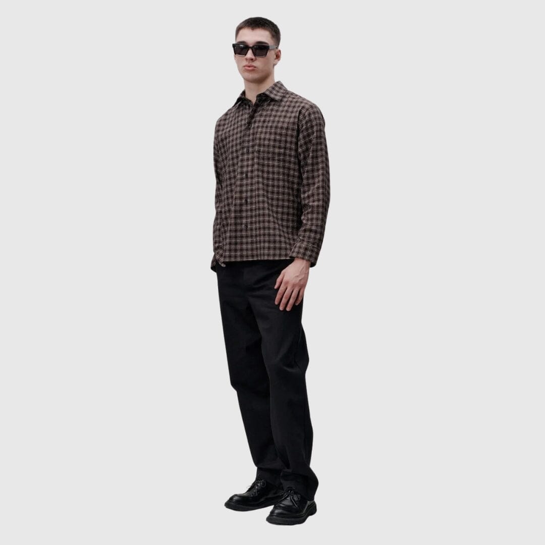 Libertine-Libertine Record Shirt - Brown Check Shirt Libertine-Libertine 