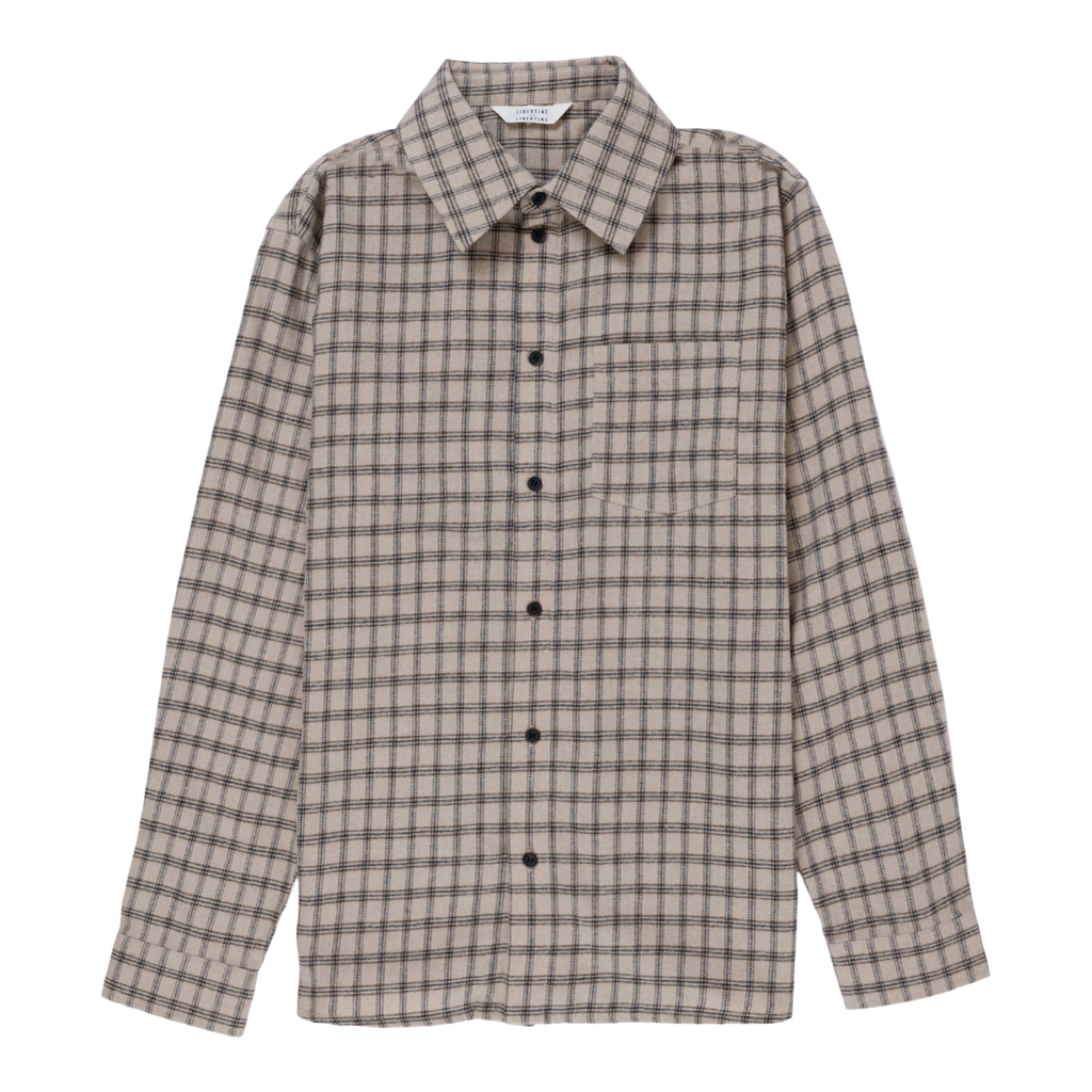Libertine-Libertine Record Shirt - Sand Check Shirt Libertine-Libertine 