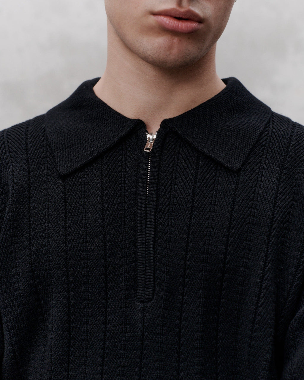 Libertine-Libertine - Scent 3651 Half Zip Knit - Black Libertine-Libertine 