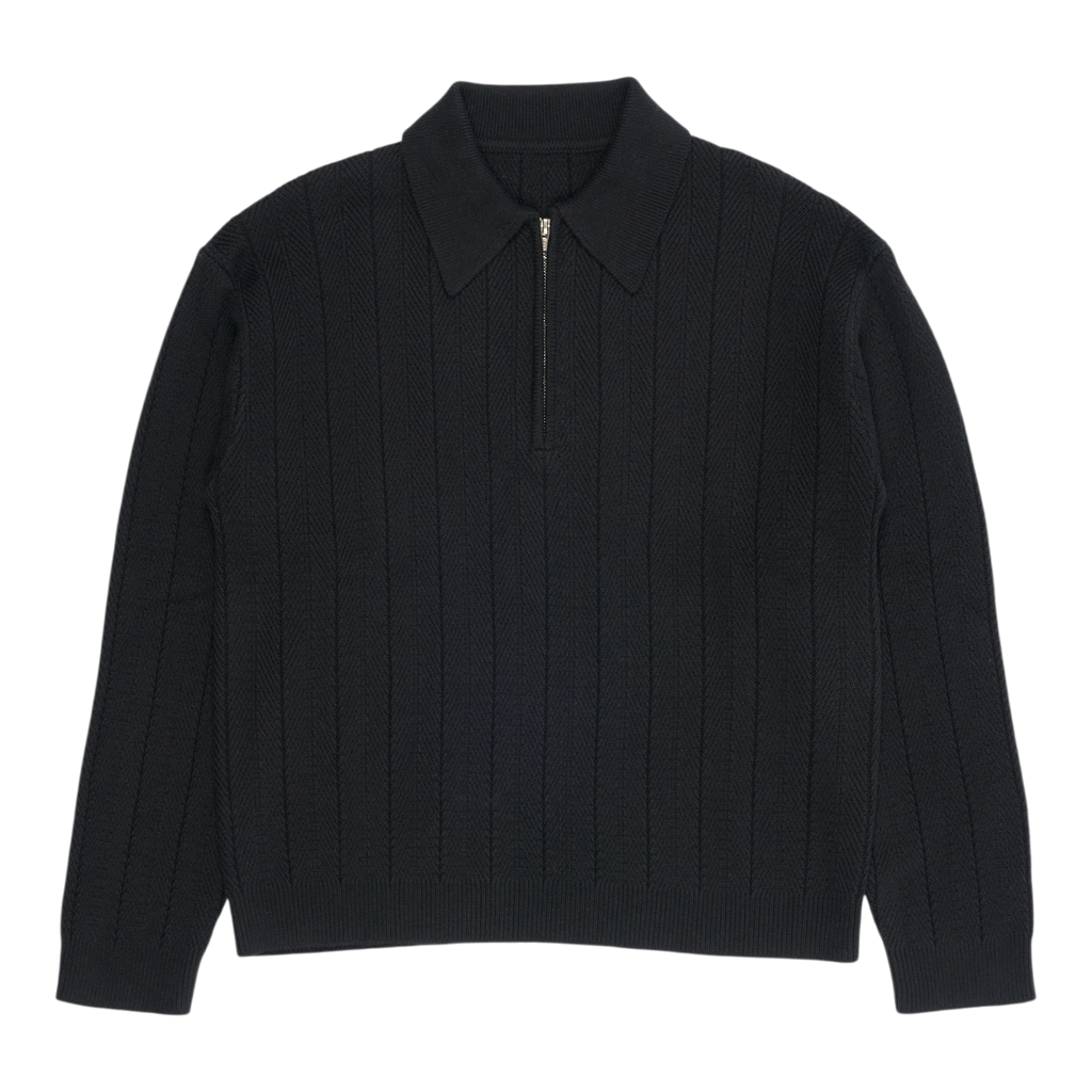 Libertine-Libertine - Scent 3651 Half Zip Knit - Black Libertine-Libertine 