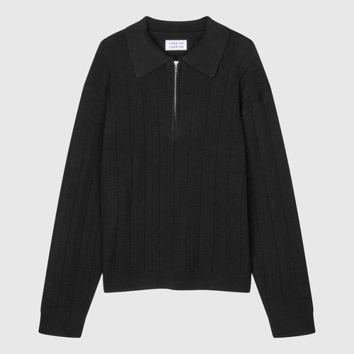 Libertine-Libertine - Scent 3651 Half Zip Knit - Black Libertine-Libertine 