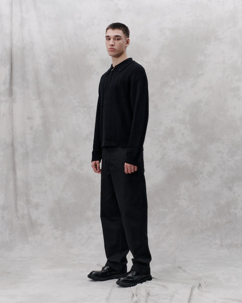 Libertine-Libertine - Scent 3651 Half Zip Knit - Black Libertine-Libertine 