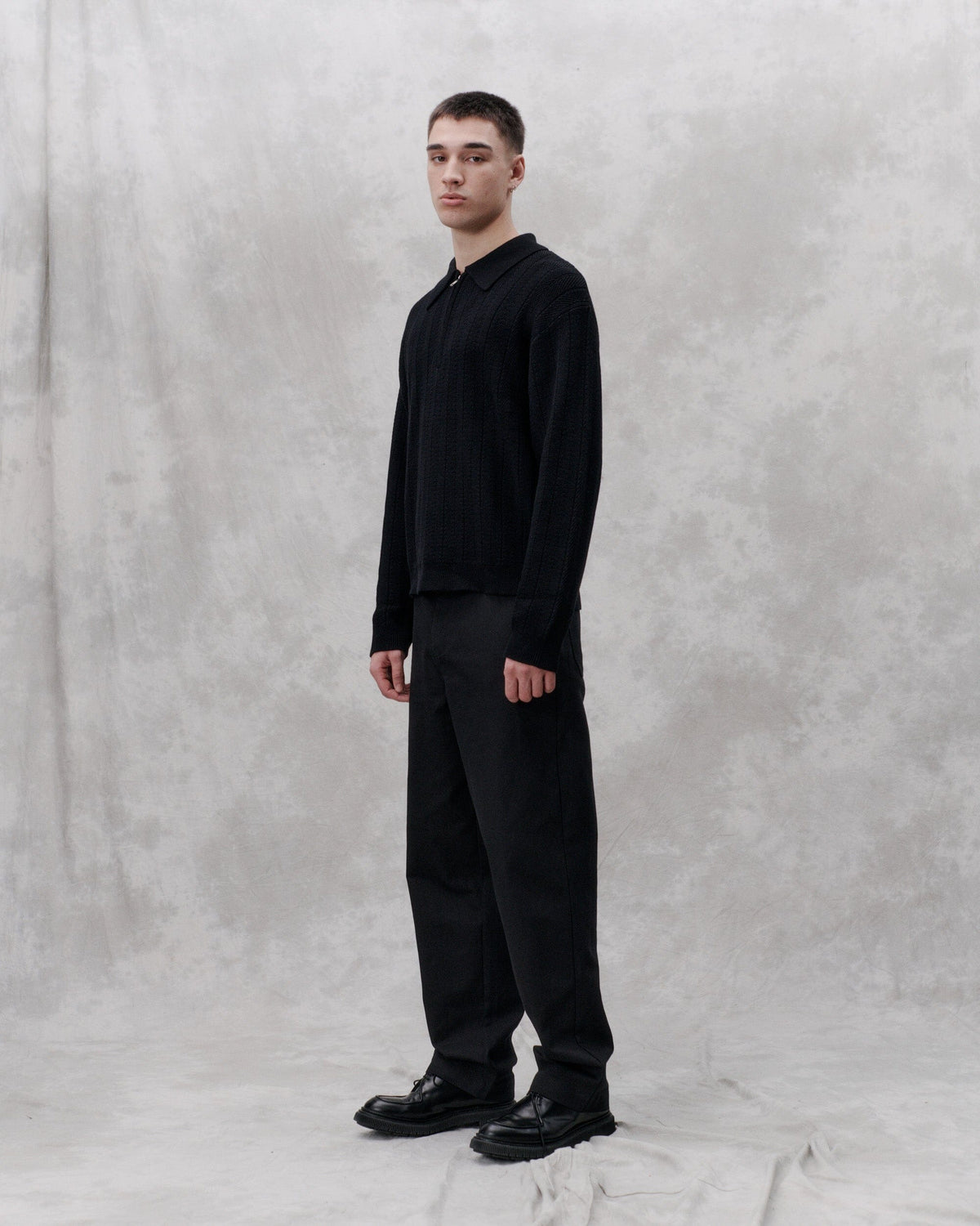 Libertine-Libertine - Scent 3651 Half Zip Knit - Black Libertine-Libertine 