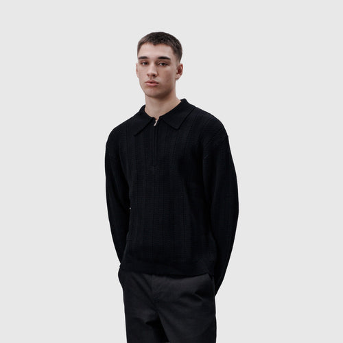Libertine-Libertine - Scent 3651 Half Zip Knit - Black Libertine-Libertine 