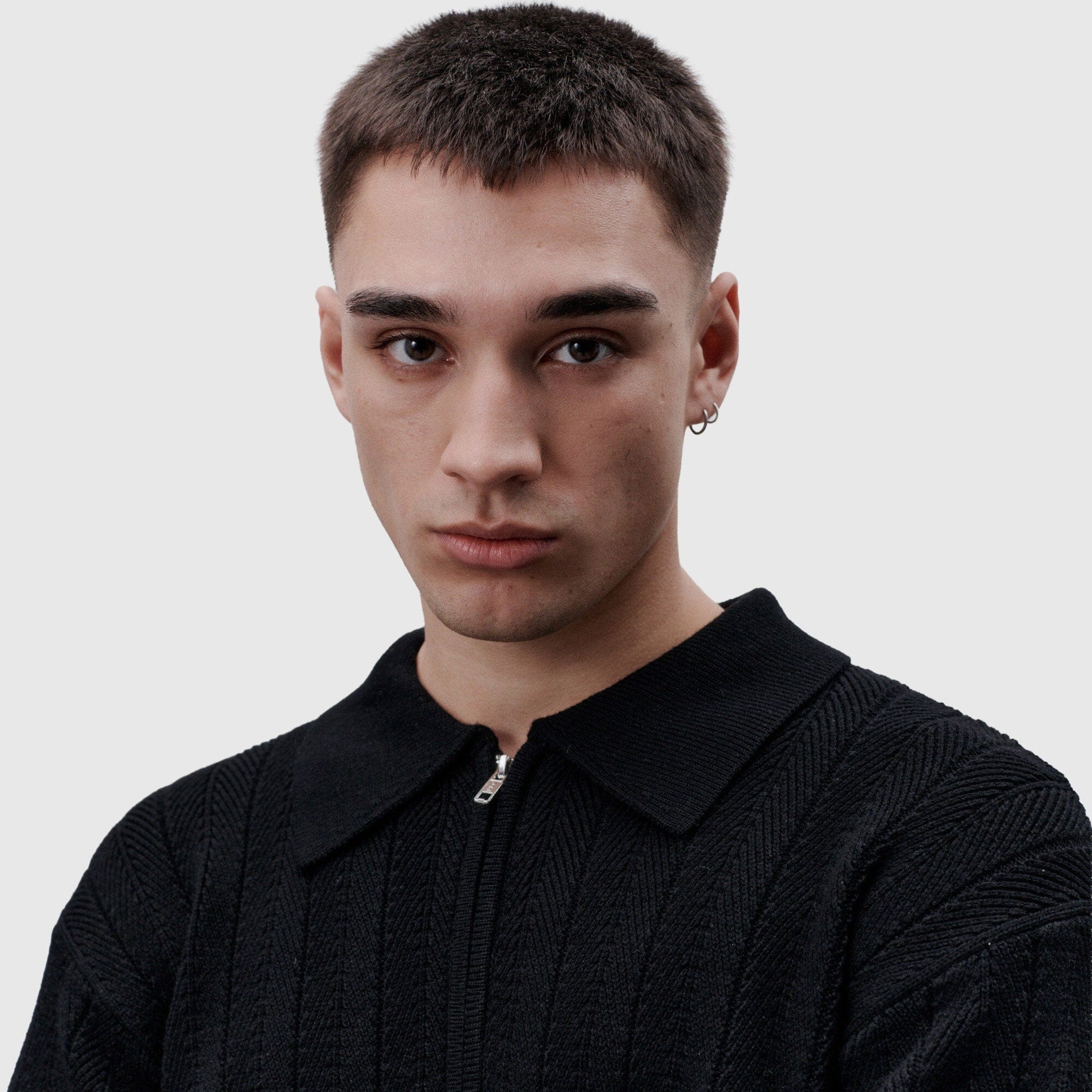 Libertine-Libertine Scent Quarter-zip Knit - Black Knitwear Libertine-Libertine 