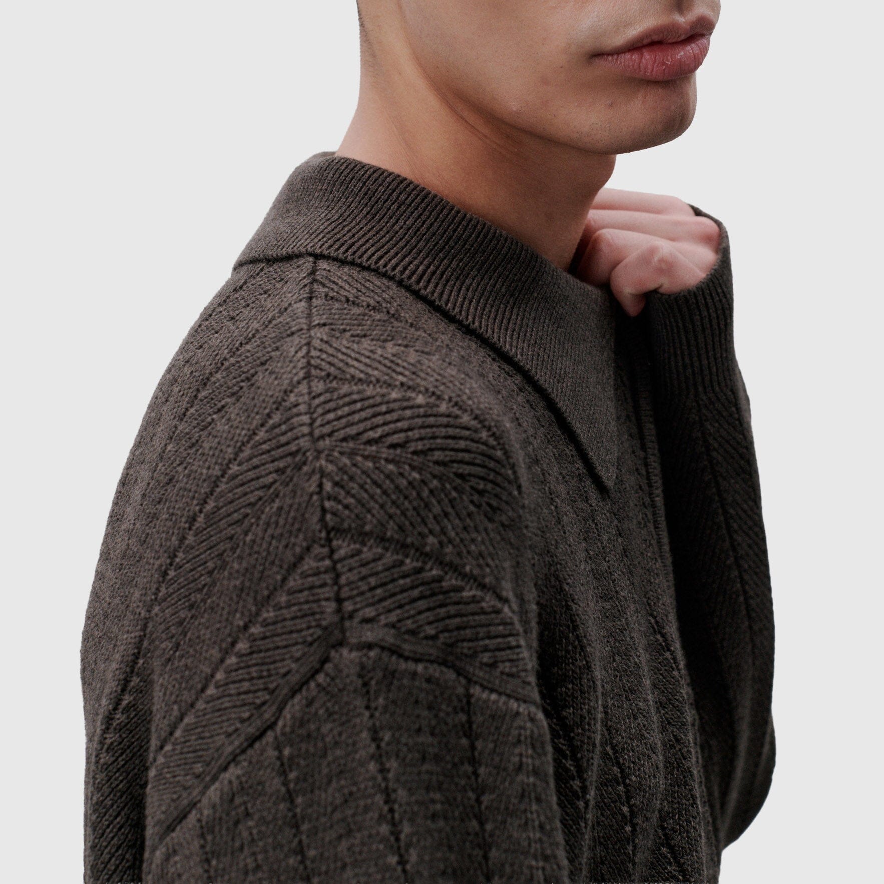 Libertine-Libertine Scent Quarter-zip Knit - Olive Stone Knitwear Libertine-Libertine 