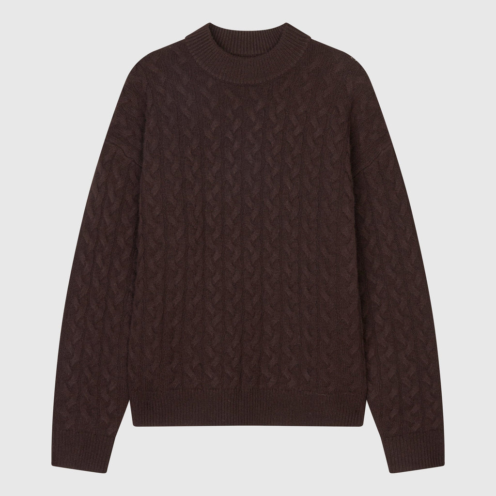 Libertine-Libertine Topanga Cable Knit - Dark Brown Knitwear Libertine-Libertine 