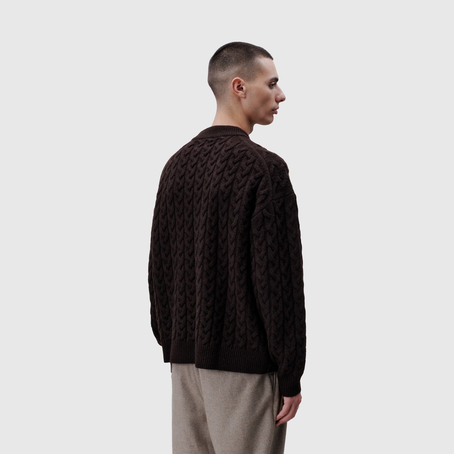 Libertine-Libertine Topanga Cable Knit - Dark Brown Knitwear Libertine-Libertine 