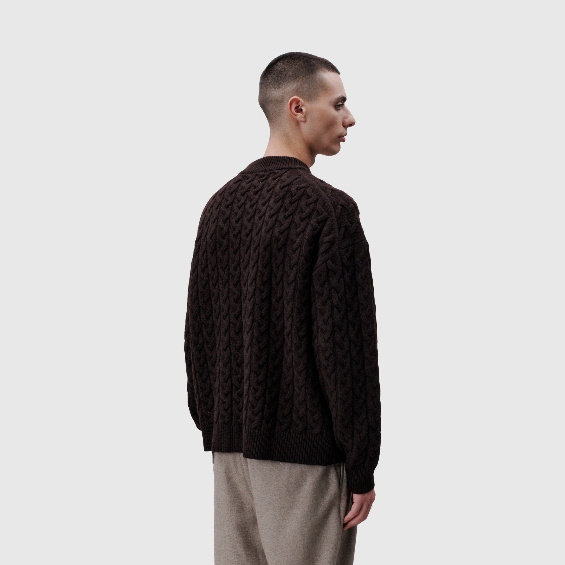 Libertine-Libertine Topanga Cable Knit - Dark Brown Knitwear Libertine-Libertine 