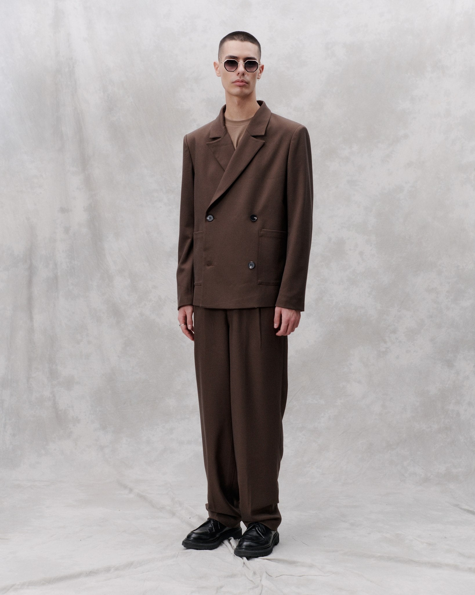 Libertine-Libertine Twill Agency Pants Chocolate Brown styled image