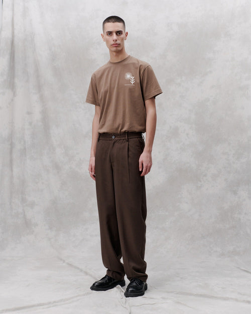 Libertine-Libertine Twill Agency Pants Chocolate Brown worn front image
