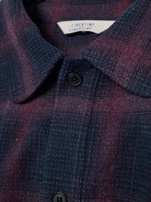 Libertine-Libertine - Venom 3703 Shirt - Blue Check Skjorte Libertine-Libertine 