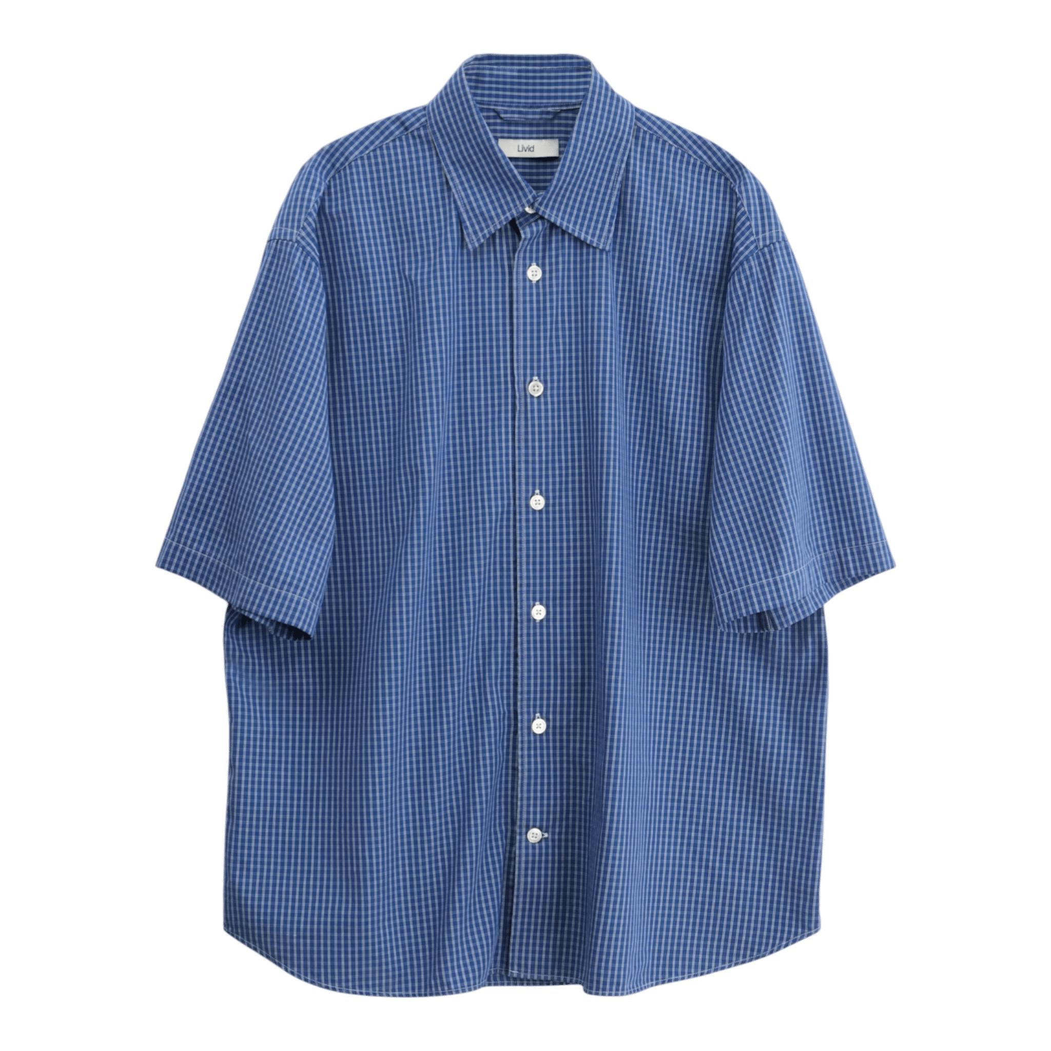 Livid Brass Clerk Check T-Shirt - Blue T-shirt Livid 