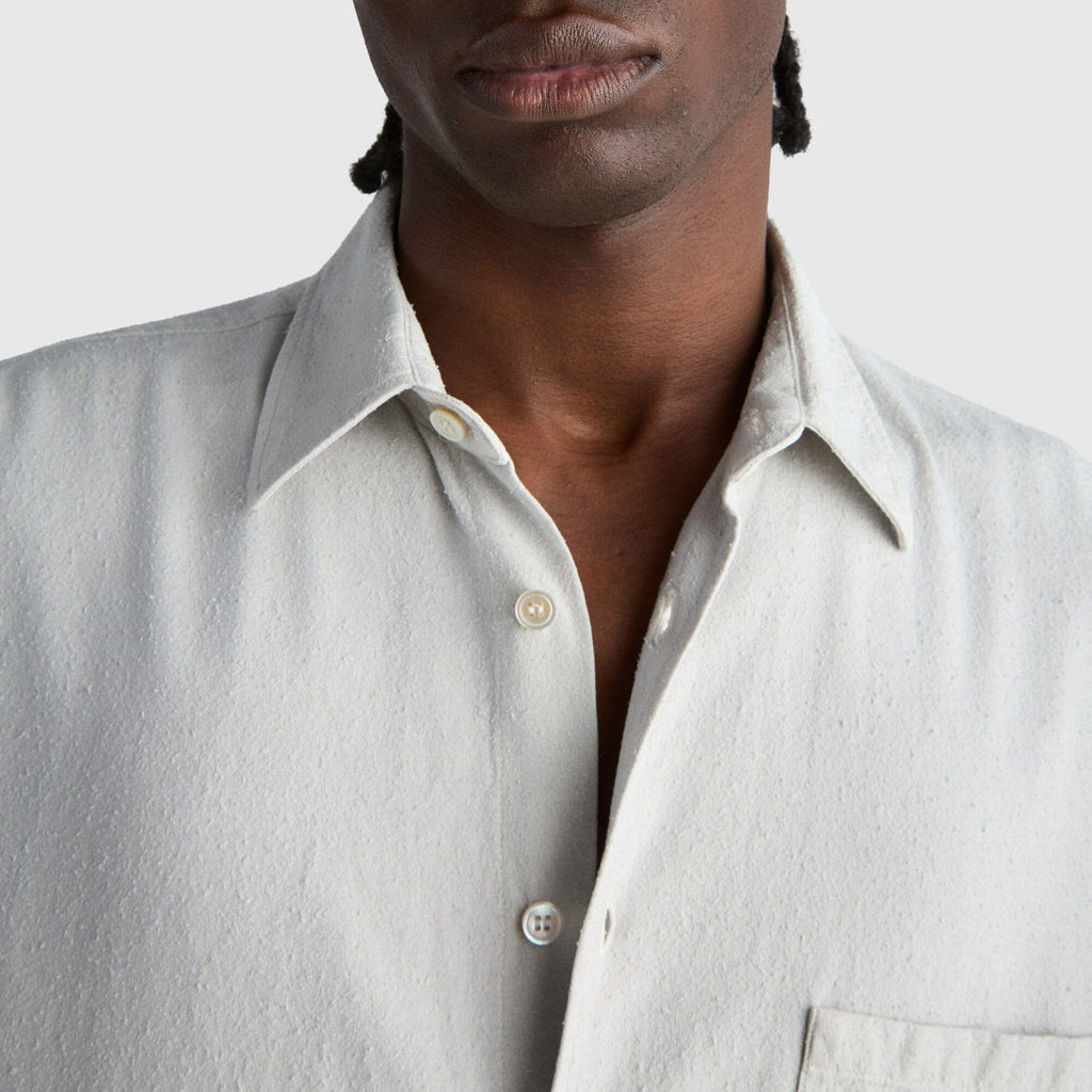 Livid Keen Shirt - Stone Noil Silk Shirt Livid 