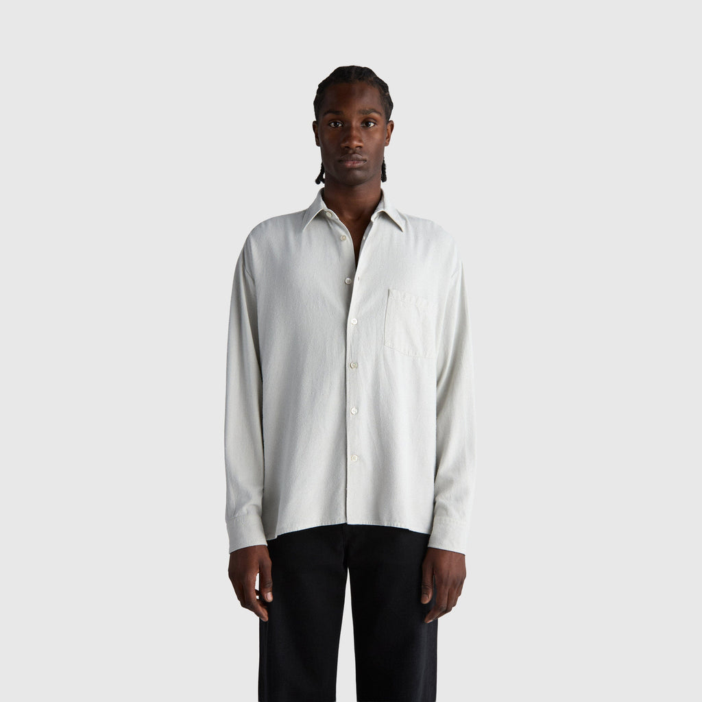 Livid Keen Shirt - Stone Noil Silk Shirt Livid 