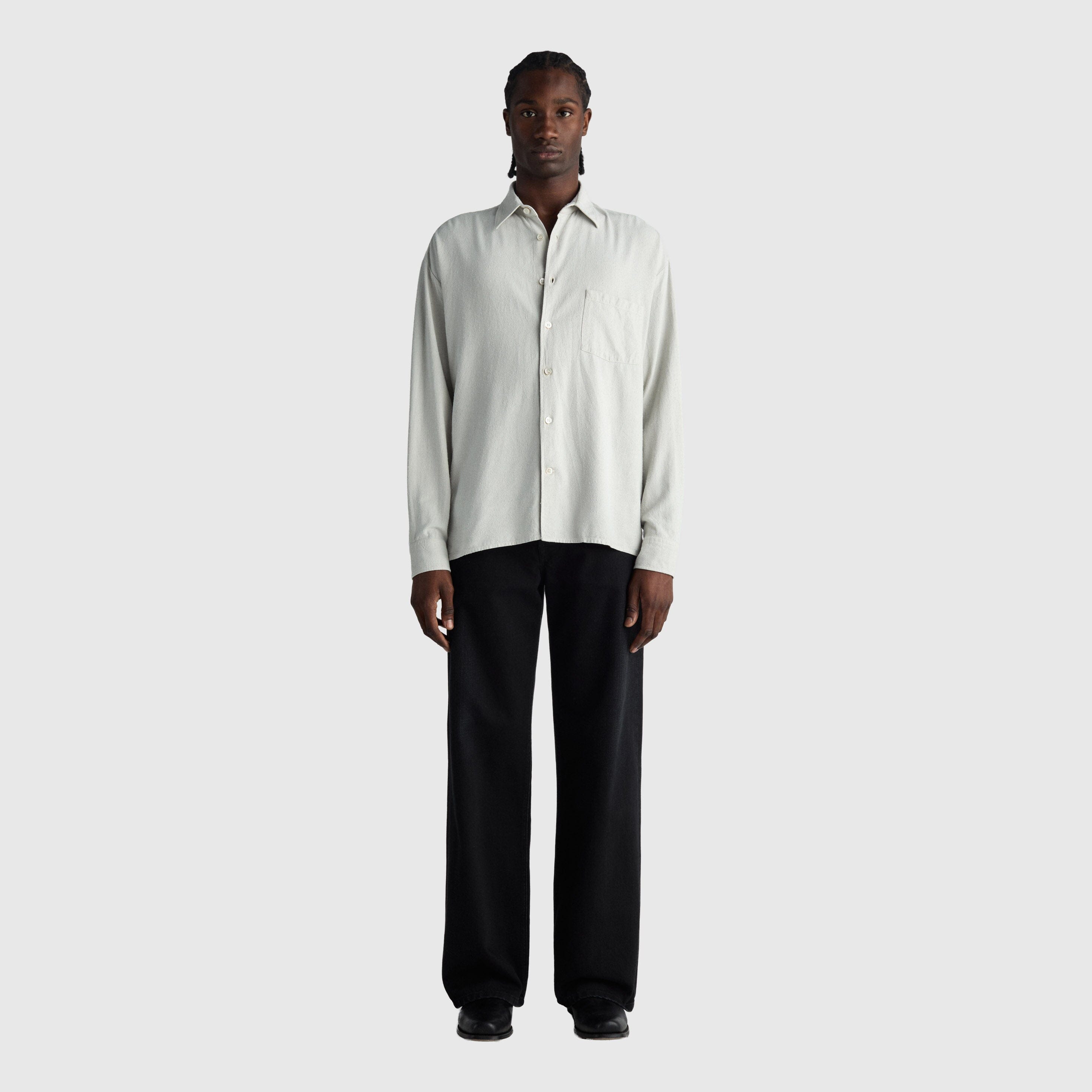 Livid Keen Shirt - Stone Noil Silk Shirt Livid 