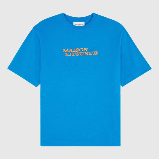 Maison Kitsuné Go Faster Oversize T-shirt - Enamel Blue T-shirt Maison Kitsuné 