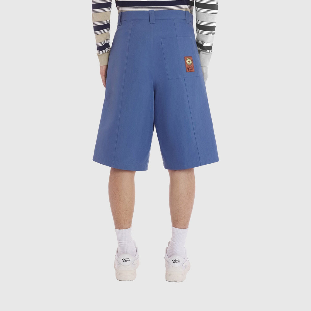 Maison Kitsuné Topstitch Bermuda Shorts - Storm Blue Shorts Maison Kitsuné 