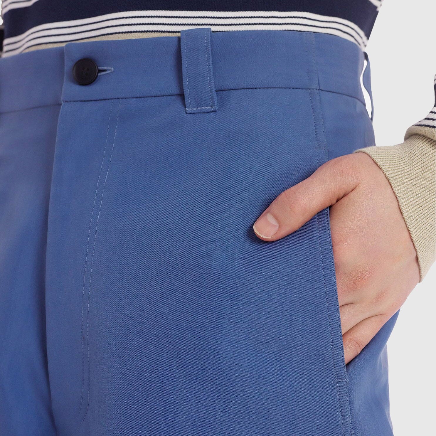 Maison Kitsuné Topstitch Bermuda Shorts - Storm Blue Shorts Maison Kitsuné 