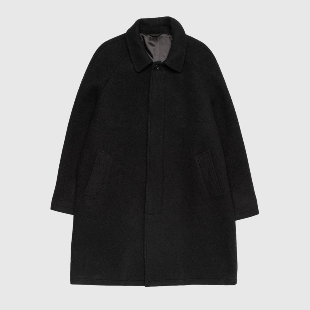 mfpen Accession Coat - Black Recycled Wool Coat mfpen 