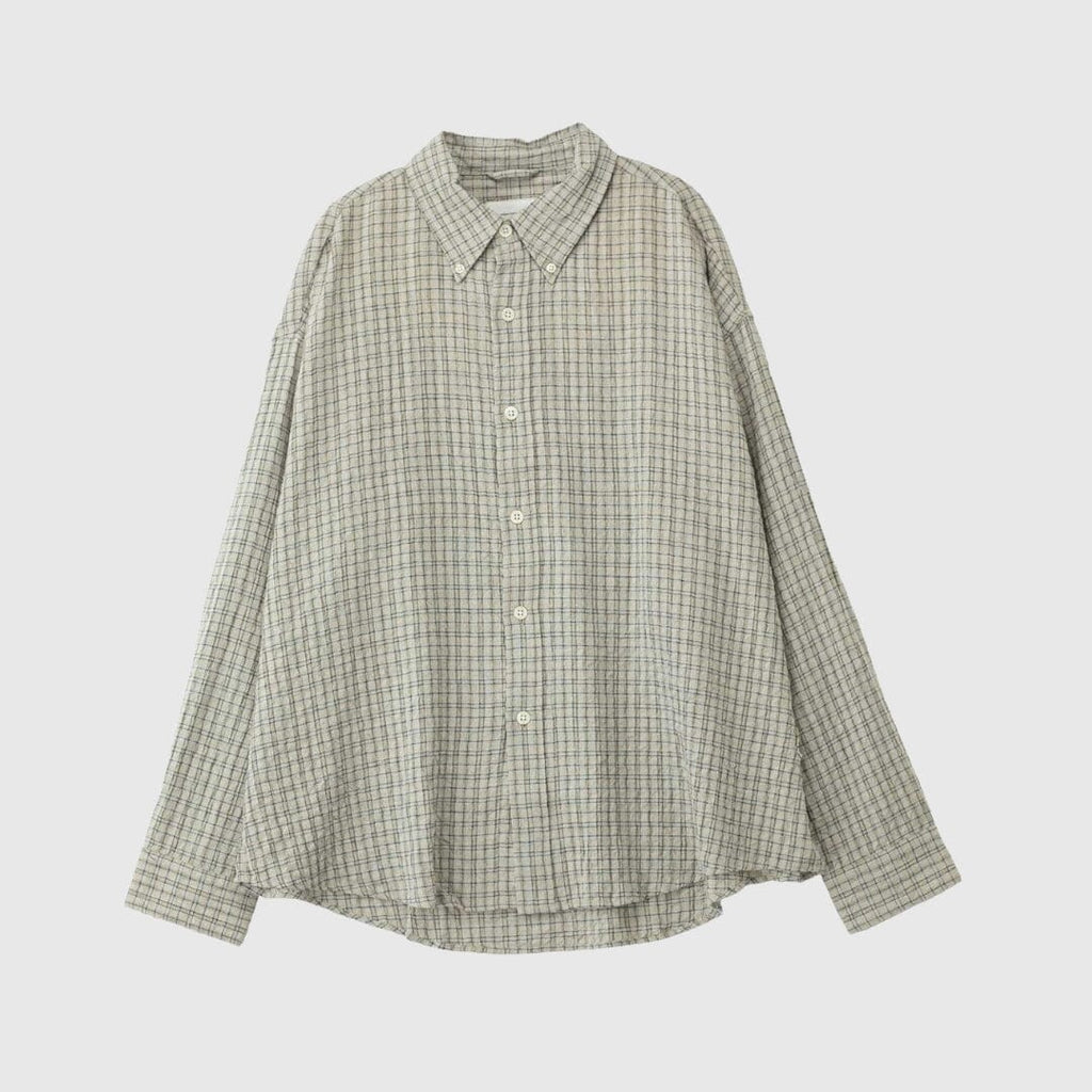 mfpen Button Down Shirt - Grey Generation Check Shirt mfpen 