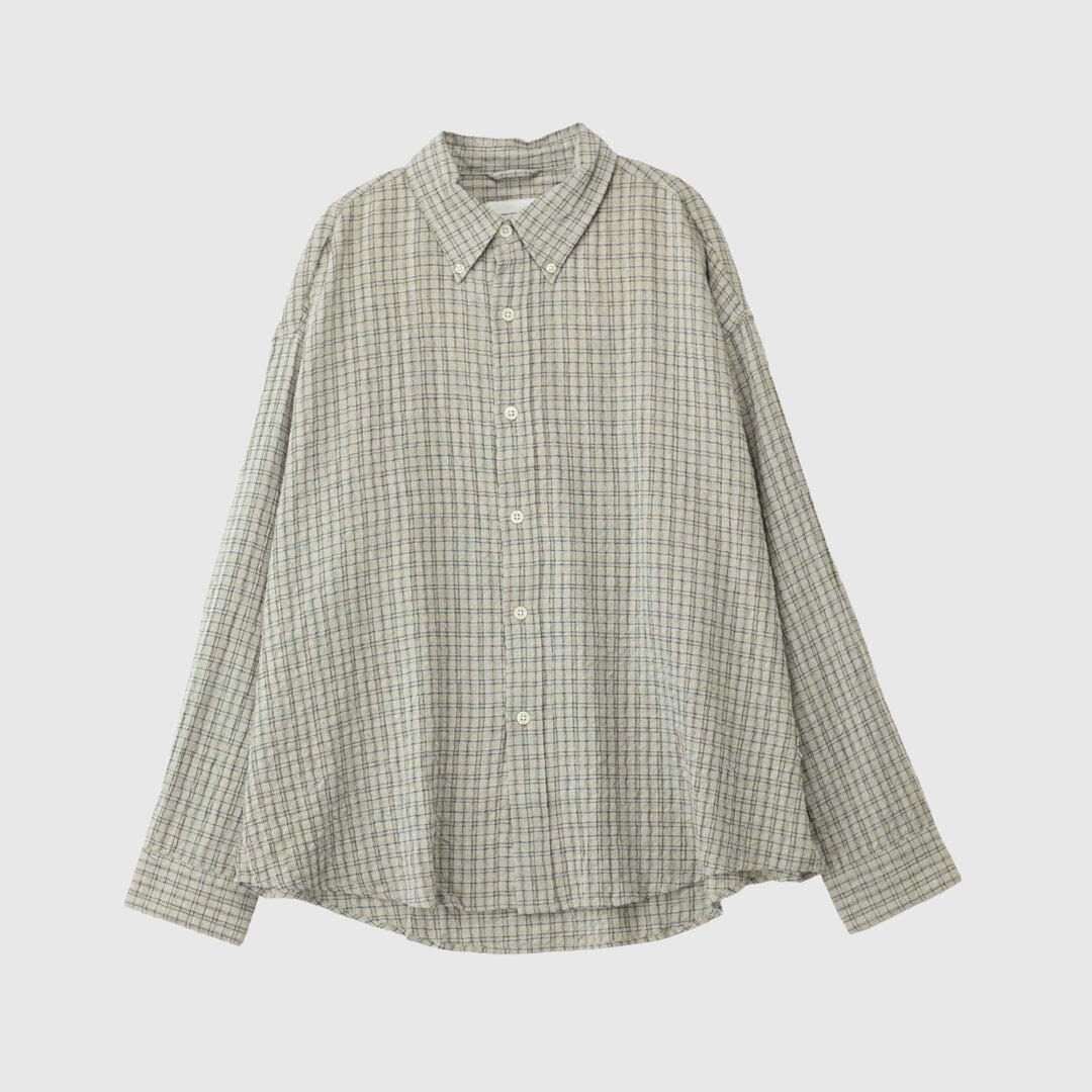 mfpen Button Down Shirt - Grey Generation Check Shirt mfpen 