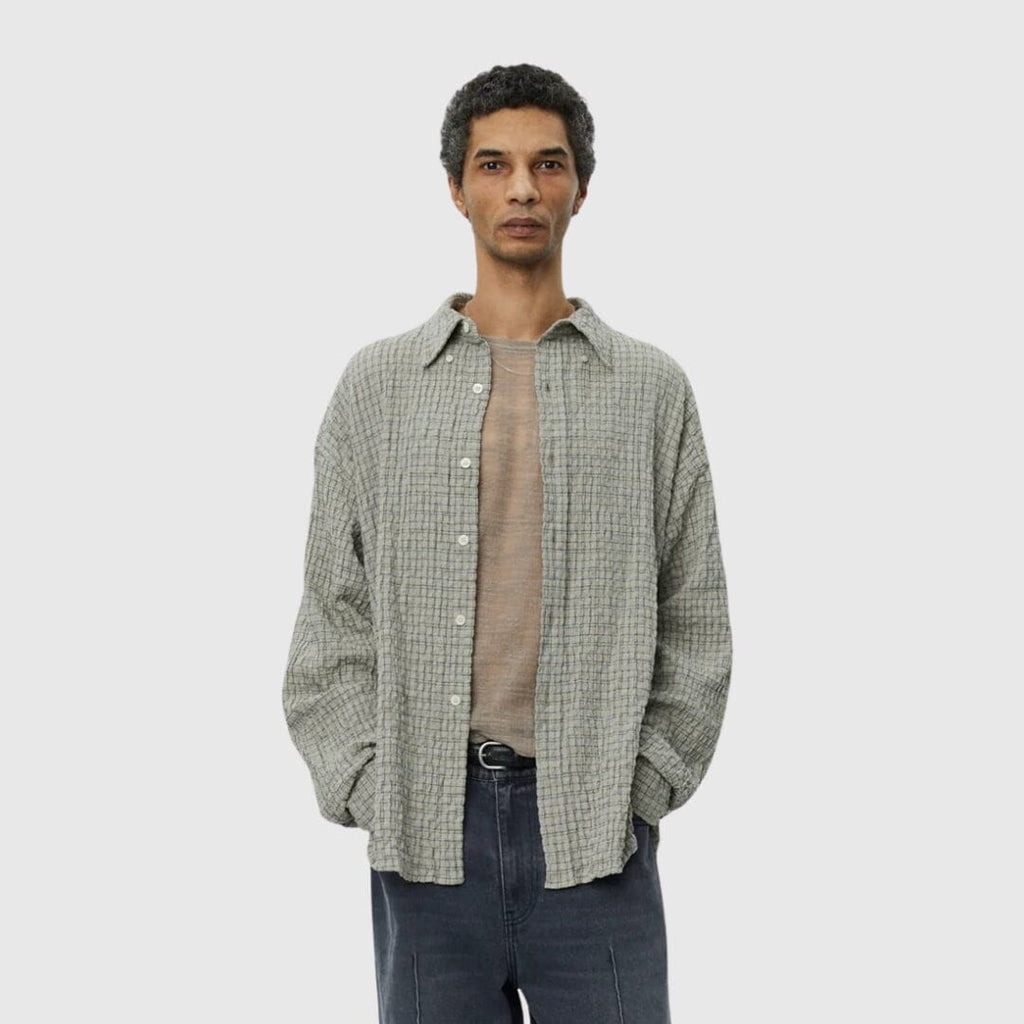 mfpen Button Down Shirt - Grey Generation Check Shirt mfpen 