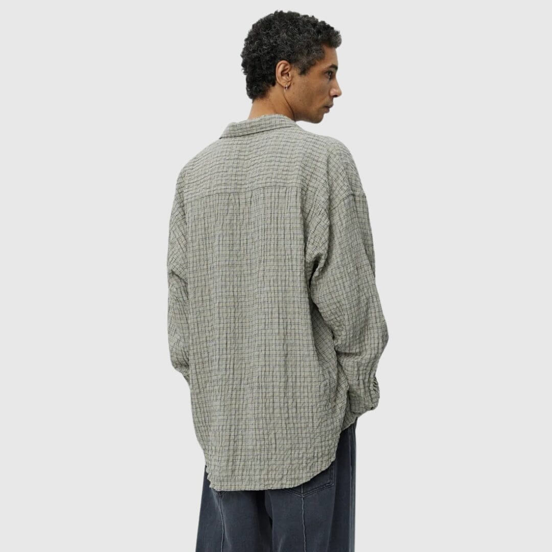 mfpen Button Down Shirt - Grey Generation Check Shirt mfpen 
