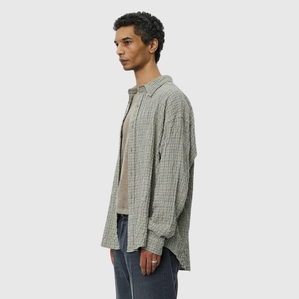 mfpen Button Down Shirt - Grey Generation Check Shirt mfpen 