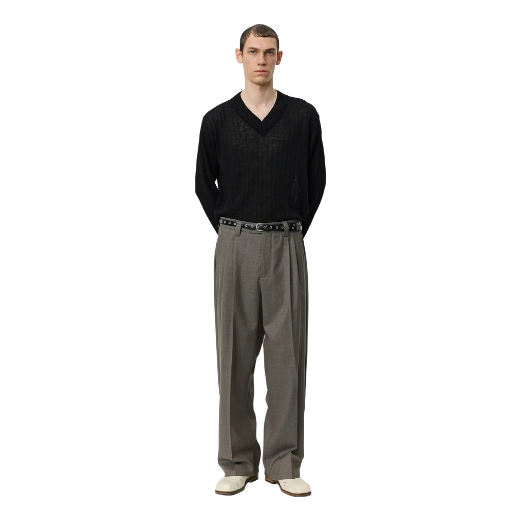 mfpen Classic Trousers - Light Taupe Wool Pants mfpen 