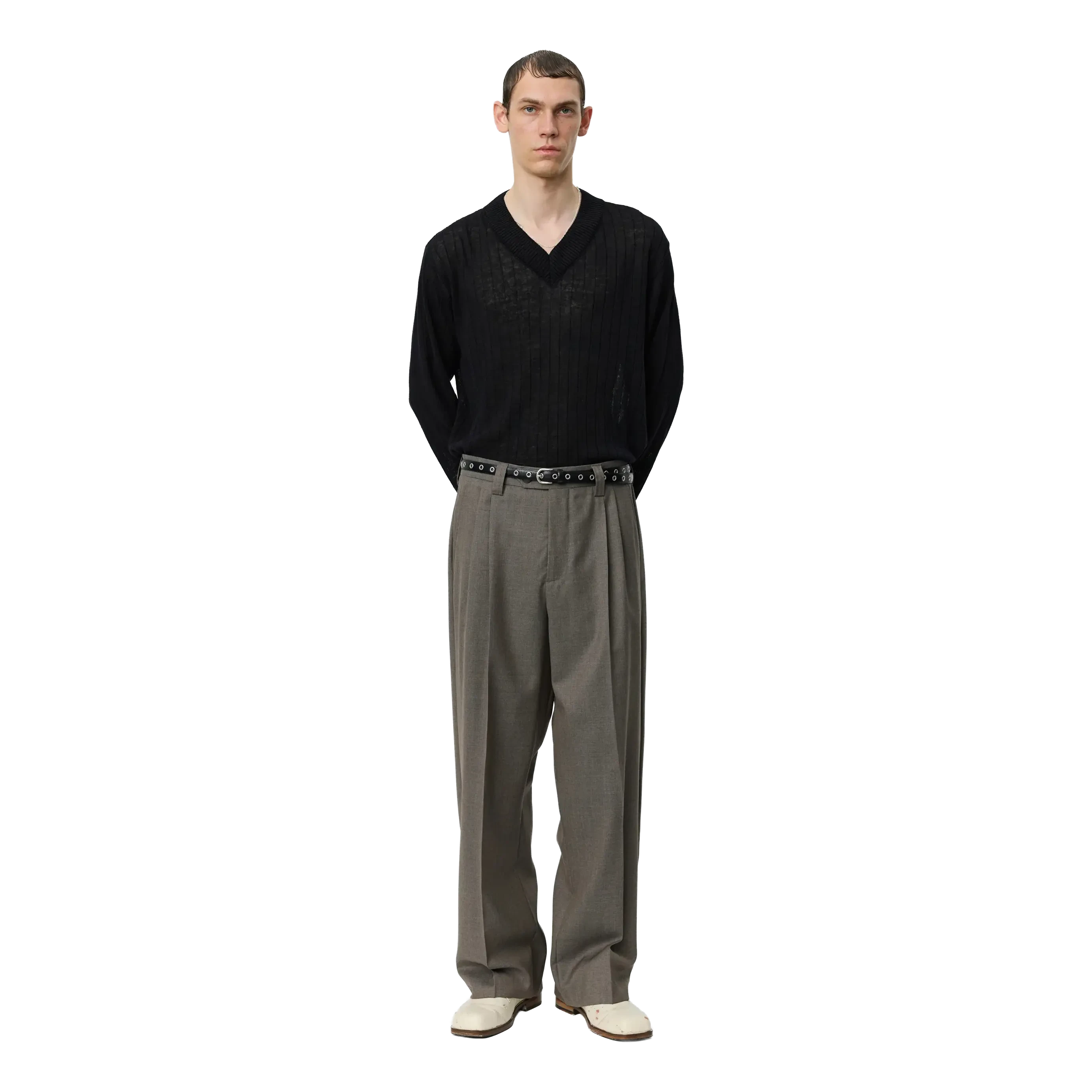 mfpen Classic Trousers - Light Taupe Wool Pants mfpen 