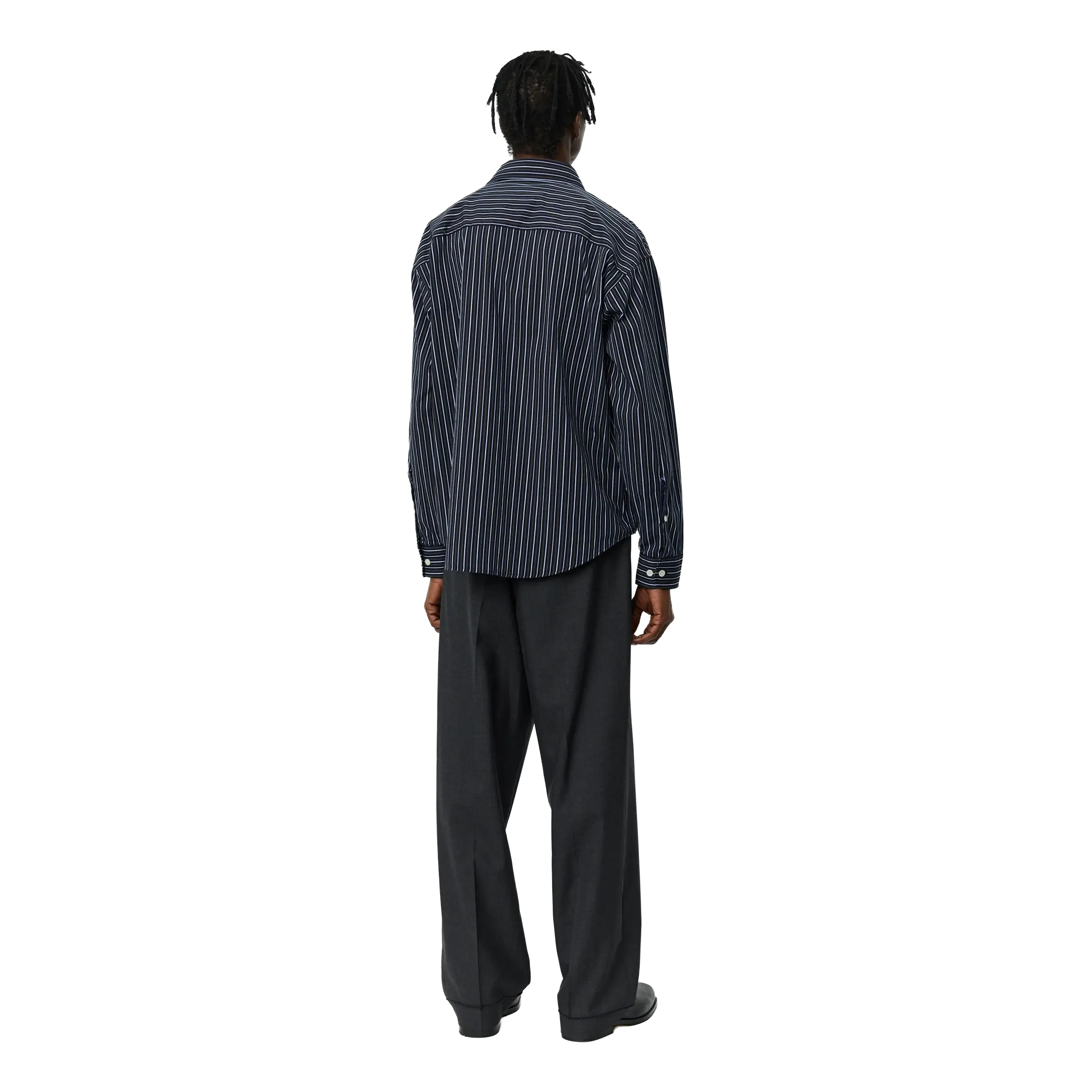 mfpen Exact Shirt - Black Office Stripe Shirt mfpen 