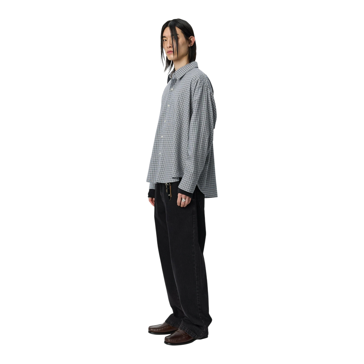Mfpen - Exact Shirt - Light Grey Plaid Skjorte mfpen 