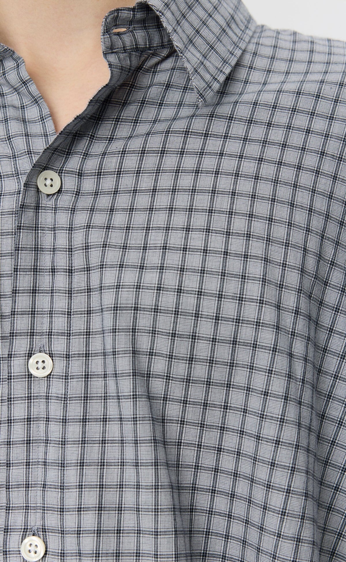 Mfpen - Exact Shirt - Light Grey Plaid Skjorte mfpen 